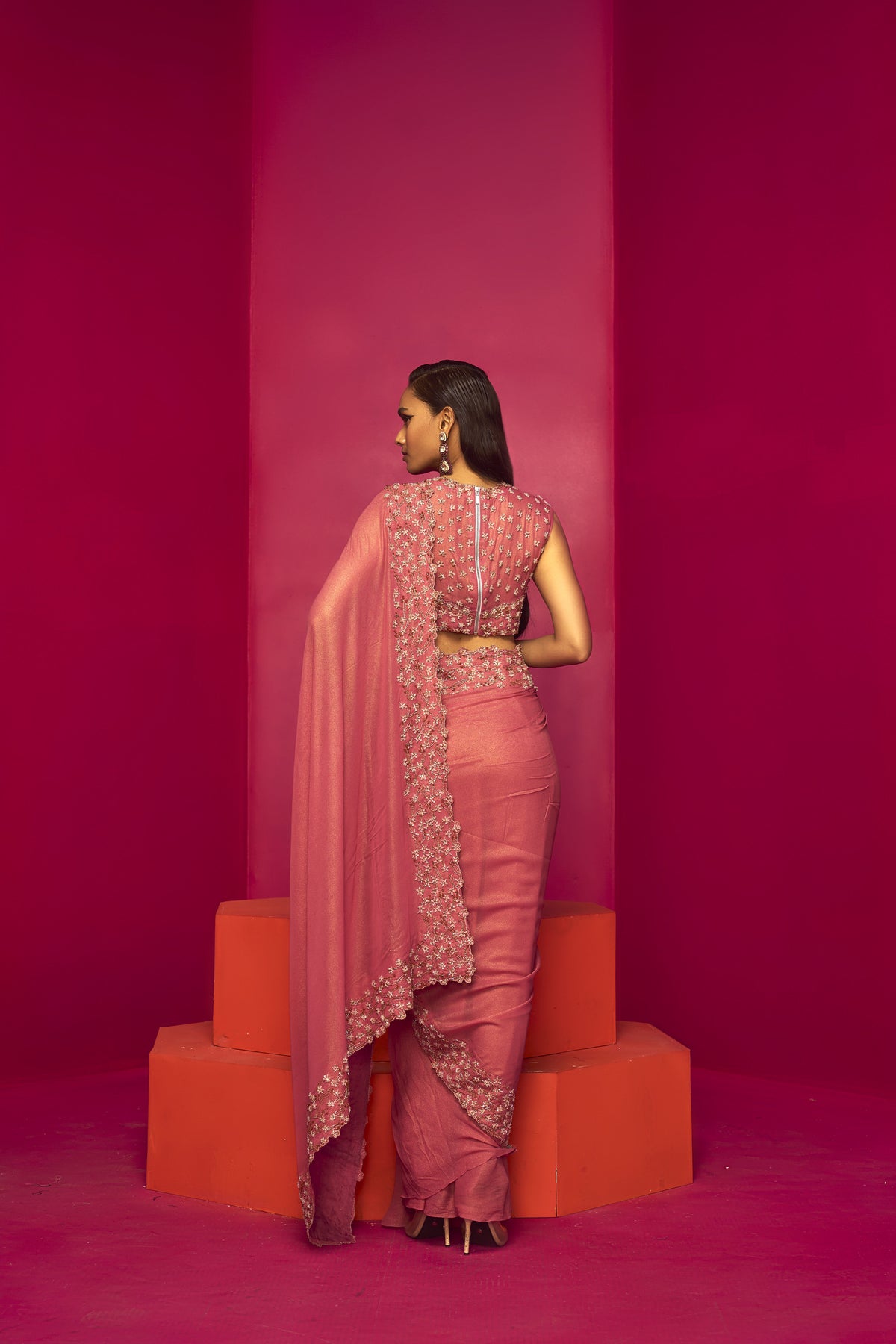 Shimmer Georgette Saree