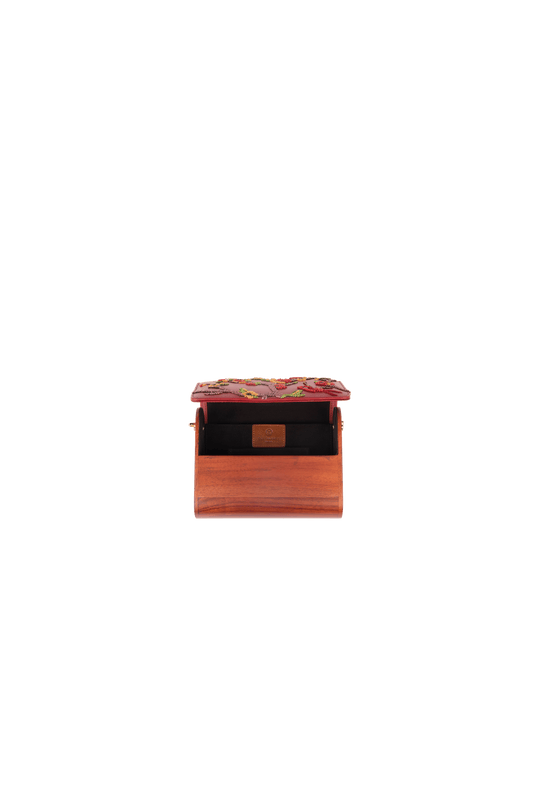 Red Flap Clutch